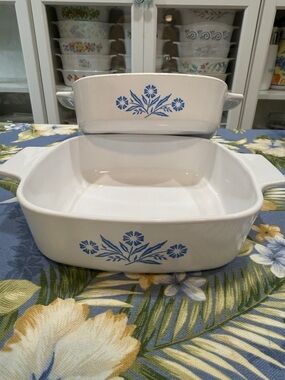 Set of two Corningware Blue Cornflower A-1-B